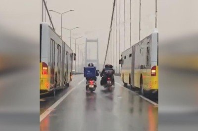 Fırtınada çok alkışlanan harekete 26 yıllık moto kuryeden eleştiri: İki otobüs arasında gidilmez, türbülans olur, arkadaşlar acemilik yapmışlar