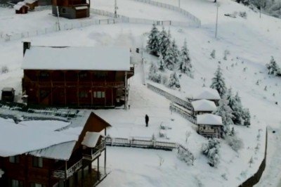 Sakin şehir Şavşat'tan kar manzaraları