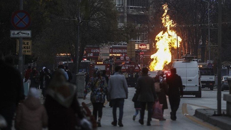 Ankara'da doğalgaz hattında patlama