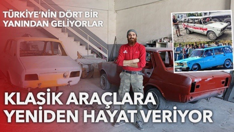 Çocukluğundan beri bu işi yapıyor: Klasik araçlara ikinci baharını yaşatıyor