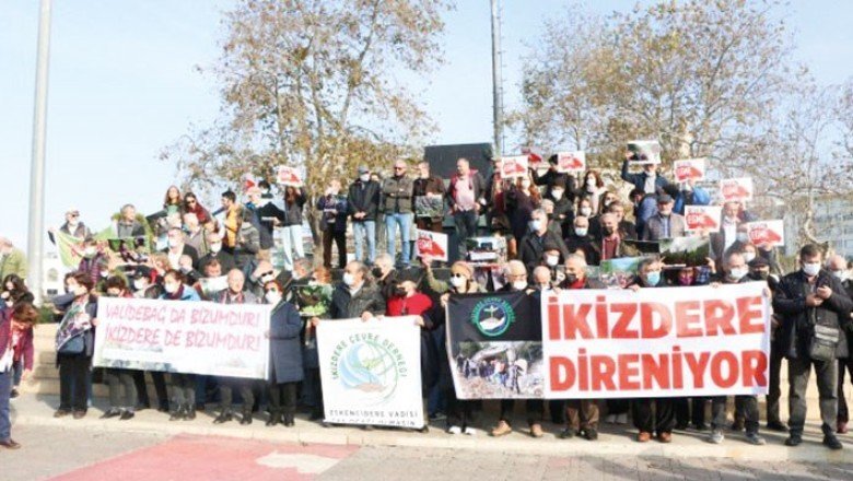 İkizdereliler yıkımı protesto etti