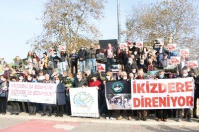 İkizdereliler yıkımı protesto etti