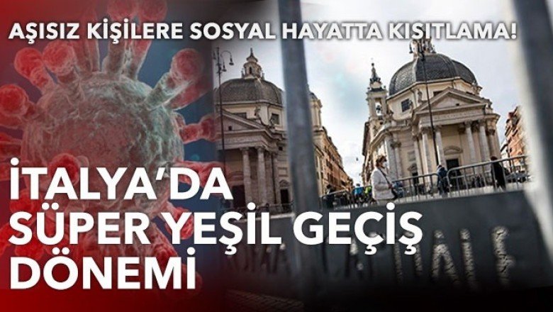 İtalya’da “süper yeşil geçiş” uygulaması yürürlüğe girdi