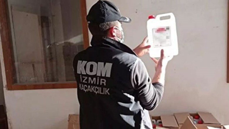 İzmir'de 2 ton sahte etil alkol ele geçirildi
