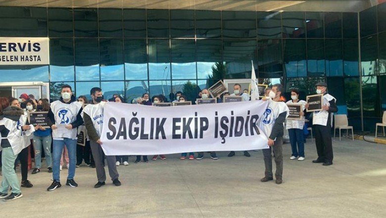 Sağlık emekçileri hakları için iş bıraktı