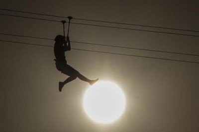 Zipline macerası felaketle bitti