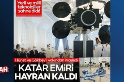 Yerli ve milli teknolojilerimiz sahne aldı! Katar Emiri Al Sani, Hürjet ve Gökbey'i yakından inceledi - Sabah