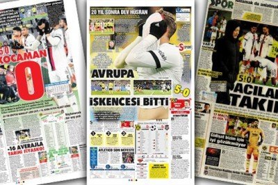 Manşetlerle B. Dortmund - Beşiktaş maçı! (8 Aralık)