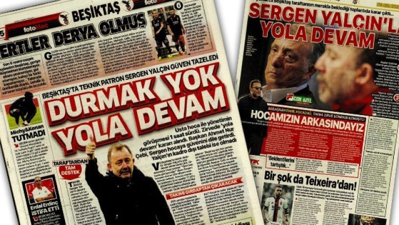 Sergen Yalçın'la yola devam!.. Manşetlerle Beşiktaş! (29 Kasım)