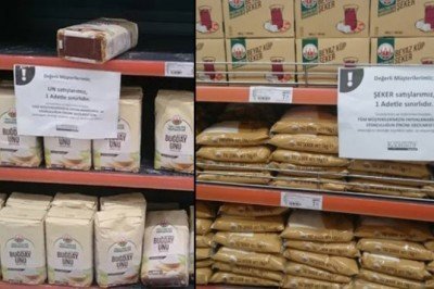 Tarım Kredi Kooperatifleri'nin marketinde un ve şeker satışına 1 adet sınırlandırması