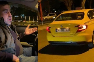 Trafiğe girmek istemeyen taksiciden yolcuya: Gel sen sür