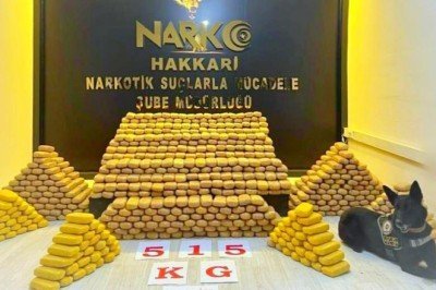Hakkari'de 515 kilogram uyuşturucu ele geçirildi