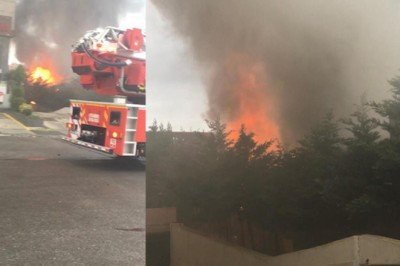 Maltepe'de halı yıkama atölyesinde yangın paniği