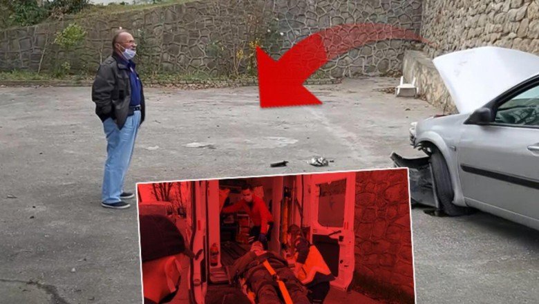 Oğlunun kaza yaptığını gören babadan şok sözler