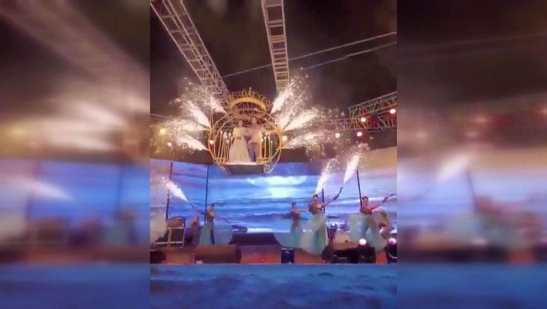 Gelin ve damatın sahne şovu kötü bitti