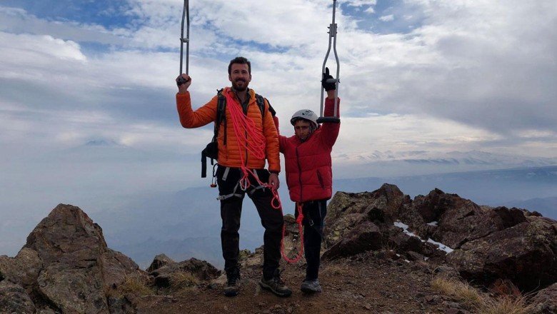 Tek bacakla Tekelti Dağı'na tırmandı