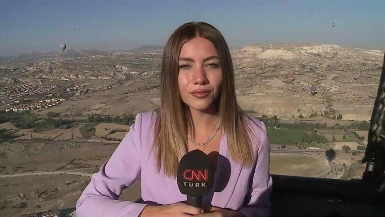 Kapadokya'da gökyüzünde görsel şölen