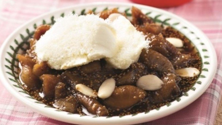 Kaymaklı incir kavurması