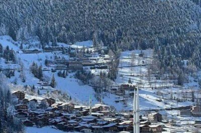 Uzungöl'den seyrine doyumsuz kar manzaraları