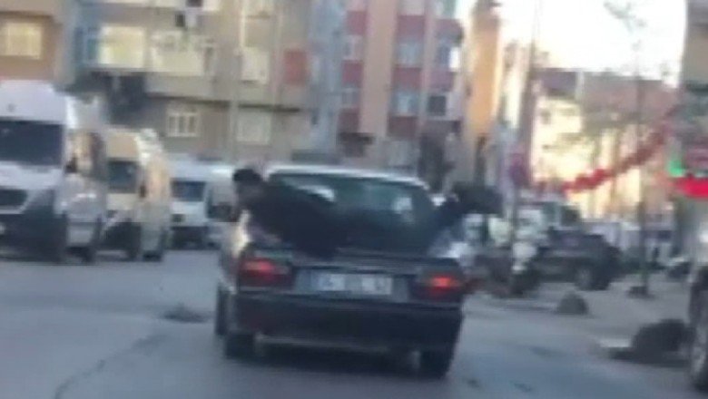 Yer: Bağcılar! Bagaj kapağında akılalmaz yolculuk kamerada