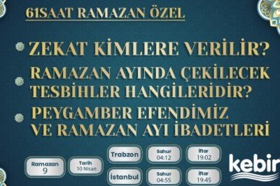 Trabzon'da iftar ve sahur vakti ne zaman? 10 Nisan 2022