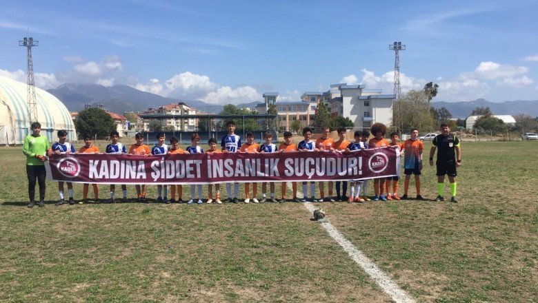 Gazipaşa’da sporcular 'kadına şiddete' dur dedi