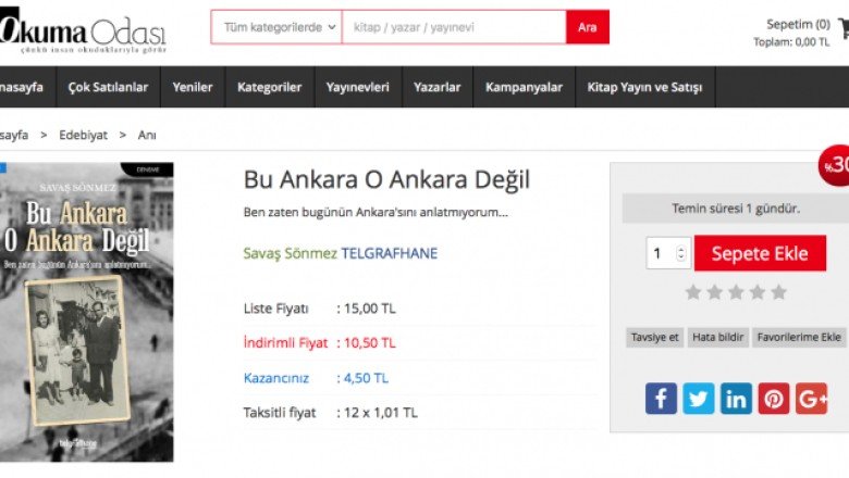 Bu Ankara O Ankara Değil, yüzde 30 indirimli