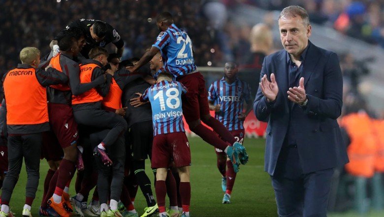 Trabzonspor'da Abdullah Avcı'dan 'şampiyonluk' açıklaması! Oyunculardan baskın...