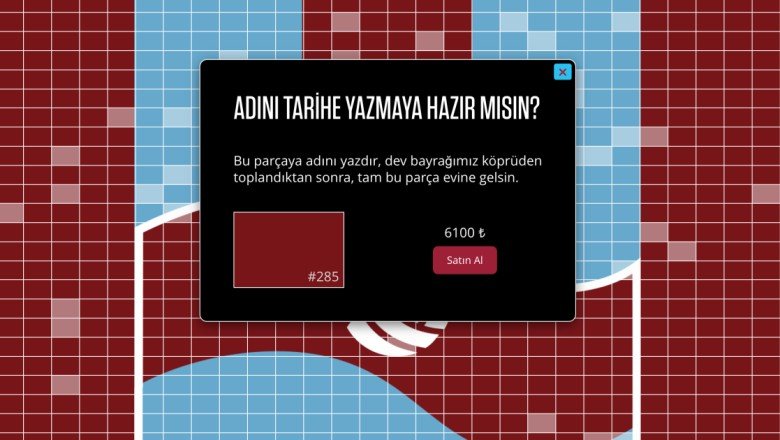 Trabzonspor, 15 Temmuz Şehitler Köprüsü'ne asılan bayrağın parçalarını satışa sundu