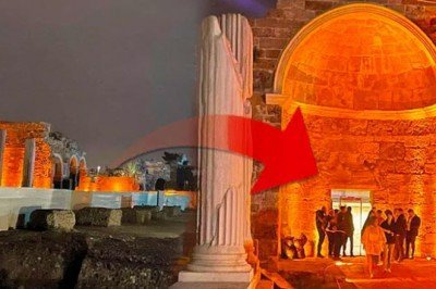 Athena Tapınağı’nın bitişiğinde bar açıldı, giriş kapısı olarak kazı alanındaki tarihi kalıntılar kullanıldı!