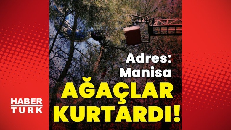 Faciadan dönüldü! Amatör paraşütçüyü ağaçlar kurtardı