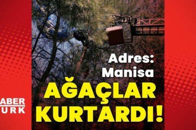 Faciadan dönüldü! Amatör paraşütçüyü ağaçlar kurtardı