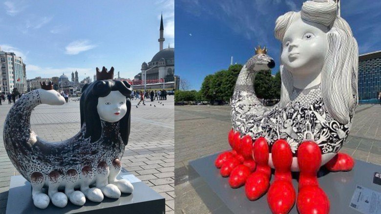 İBB'nin İstanbul'un 34 noktasına 7 milyon liralık Şahmeran heykeline tepki yağdı