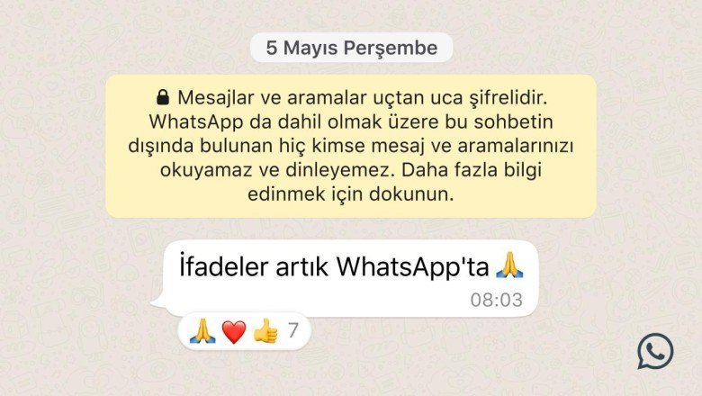 WhatsApp'tan yeni özellik: Mesajlara emoji ile tepki verme