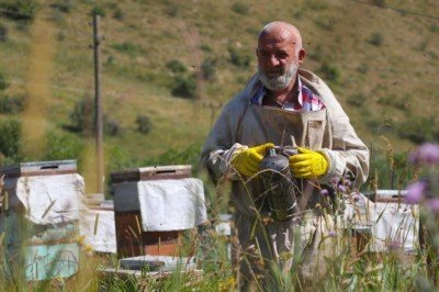 Görme engeline rağmen 37 yıldır arıcılık yapıyor