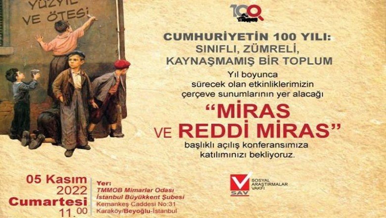 Sosyal Araştırmalar Vakfı'ndan '100 yıl ve Ötesi: Sınıflı, İmtiyazlı, Kaynaşmamış Bir Toplum' etkinliği
