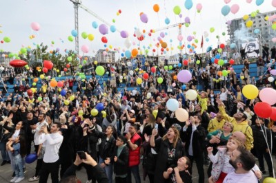 Lösemiyi yenen 5 yaşındaki Emin Efe için balonlar gökyüzüne bırakıldı
