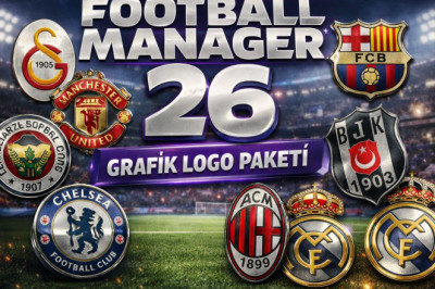 Football Manager 26 Grafik Logo Paketi Metalik